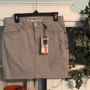 Grey Denim Skirt